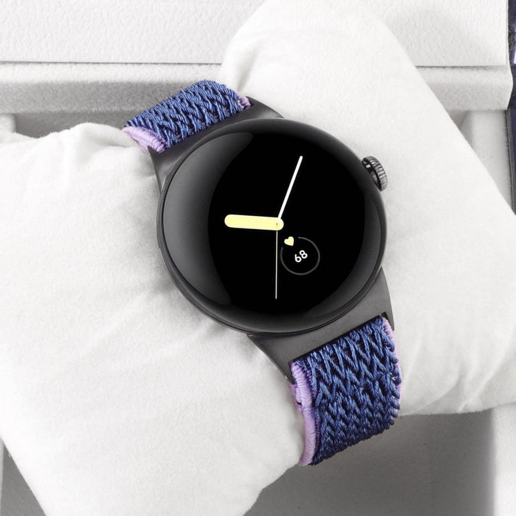 Nylon Universal Rem passer til Google Pixel Watch 2 / Google Pixel Watch - Blå#serie_10