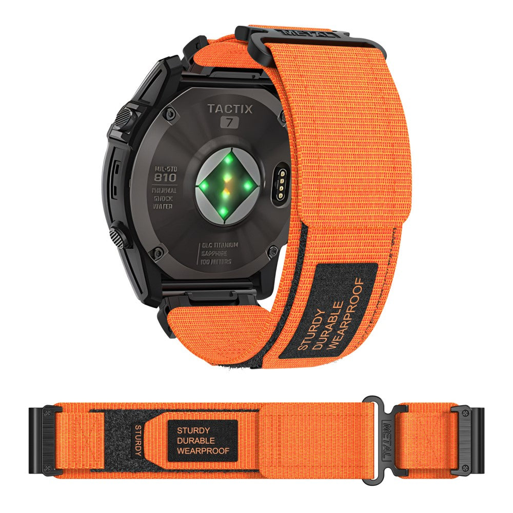 Rigtigt Elegant Nylon Universal Rem passer til Garmin Smartwatch - Orange#serie_2