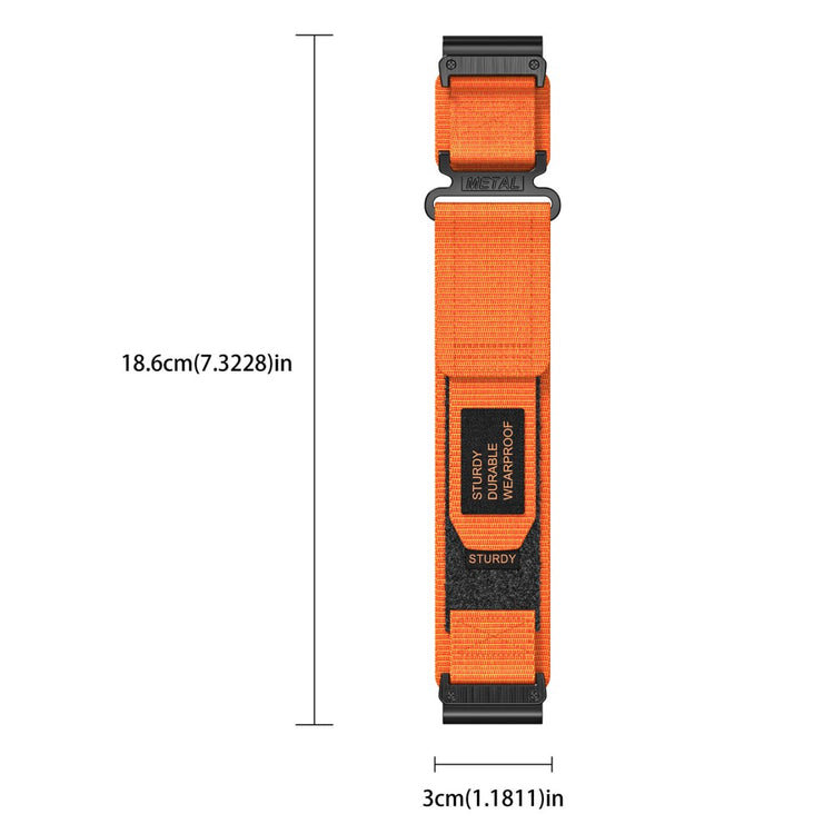 Rigtigt Elegant Nylon Universal Rem passer til Garmin Smartwatch - Orange#serie_2
