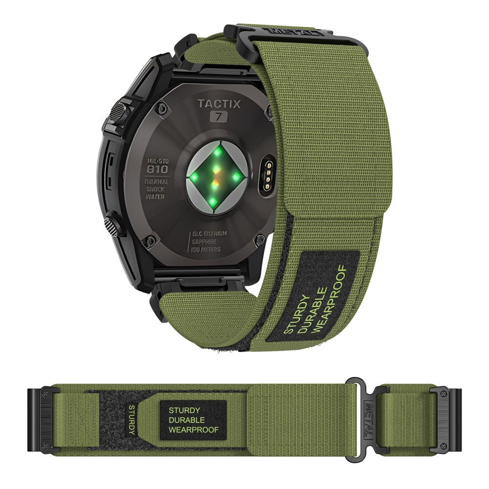 Rigtigt Elegant Nylon Universal Rem passer til Garmin Smartwatch - Grøn#serie_3