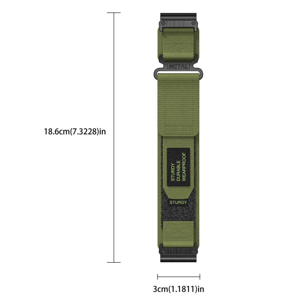 Rigtigt Elegant Nylon Universal Rem passer til Garmin Smartwatch - Grøn#serie_3