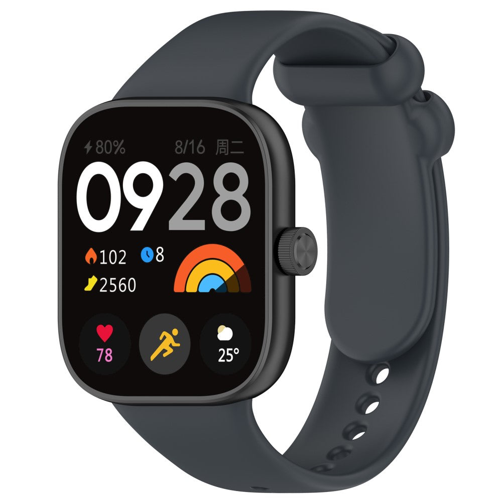 Silikone Universal Rem passer til Xiaomi Band 8 Pro / Xiaomi Redmi Watch 4 - Sølv#serie_3