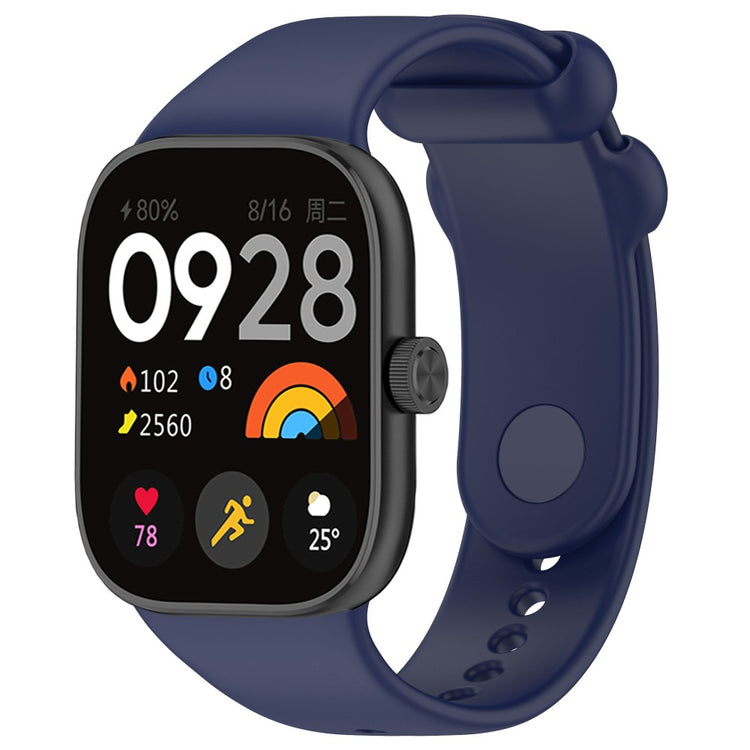 Silikone Universal Rem passer til Xiaomi Smart Band 8 Pro / Xiaomi Redmi Watch 4 - Blå#serie_5