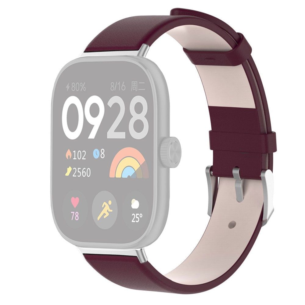 Kunstlæder Universal Rem passer til Xiaomi Smart Band 8 Pro / Xiaomi Redmi Watch 4 - Rød#serie_4