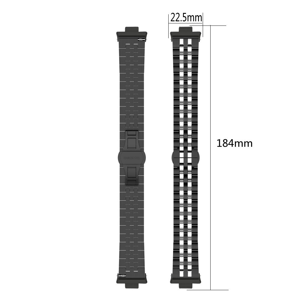 Metal Universal Rem passer til Xiaomi Smart Band 8 Pro / Xiaomi Redmi Watch 4 - Sort#serie_3