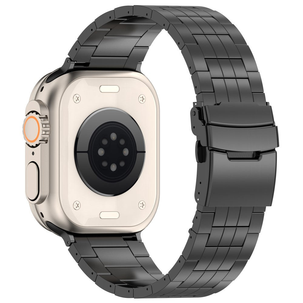 Meget Hårdfør Metal Universal Rem passer til Apple Smartwatch - Sort#serie_2