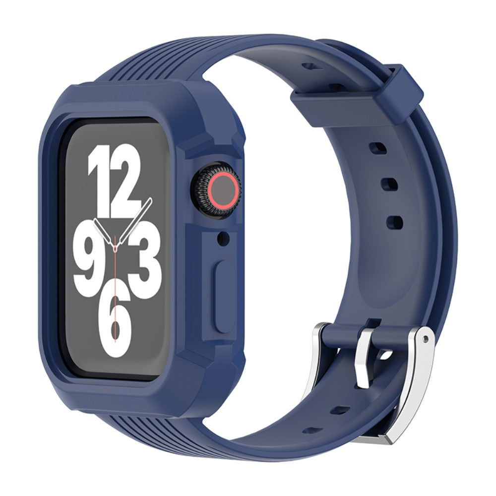 Skøn Silikone Universal Rem passer til Apple Smartwatch - Blå#serie_1