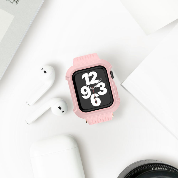 Skøn Silikone Universal Rem passer til Apple Smartwatch - Pink#serie_2
