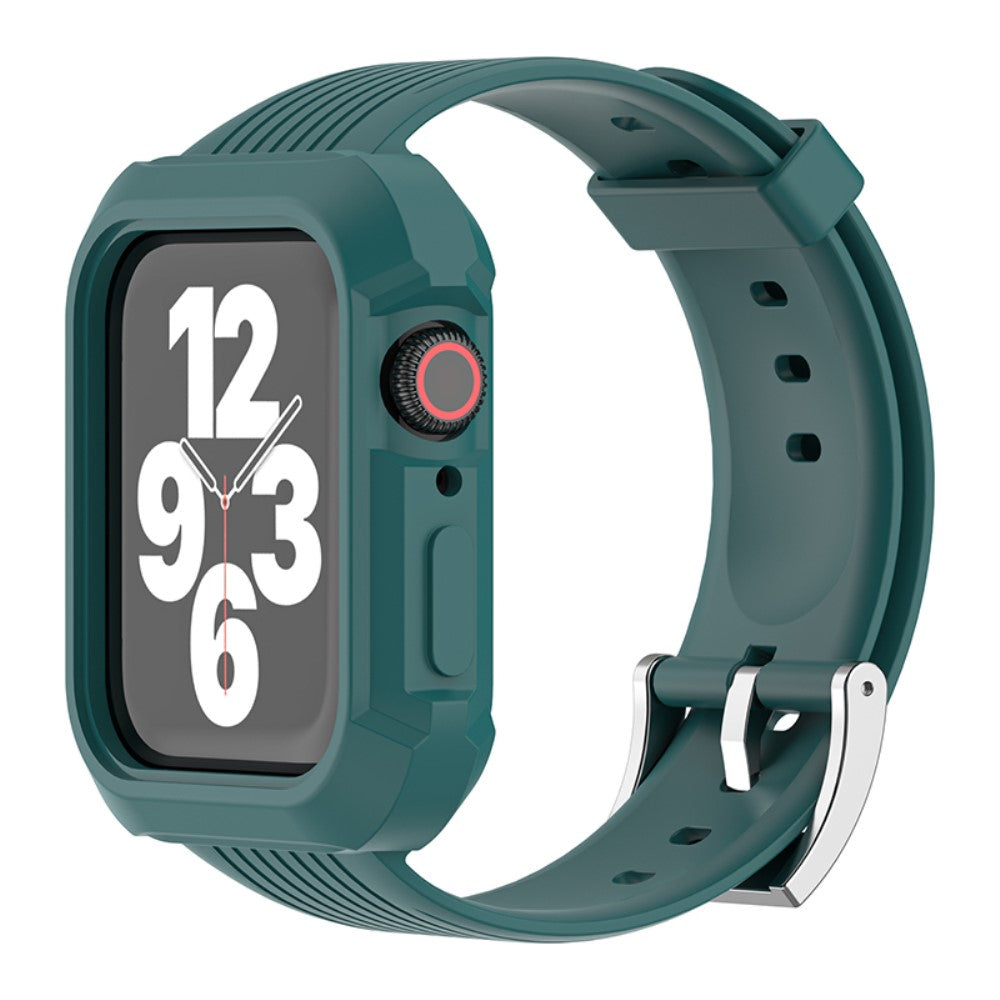 Skøn Silikone Universal Rem passer til Apple Smartwatch - Grøn#serie_4