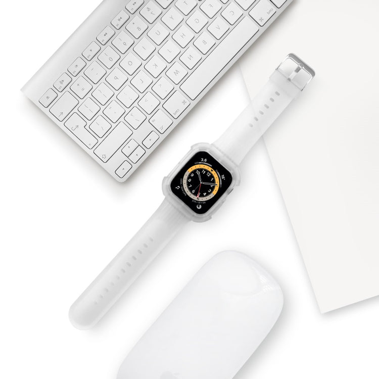 Skøn Silikone Universal Rem passer til Apple Smartwatch - Gennemsigtig#serie_5