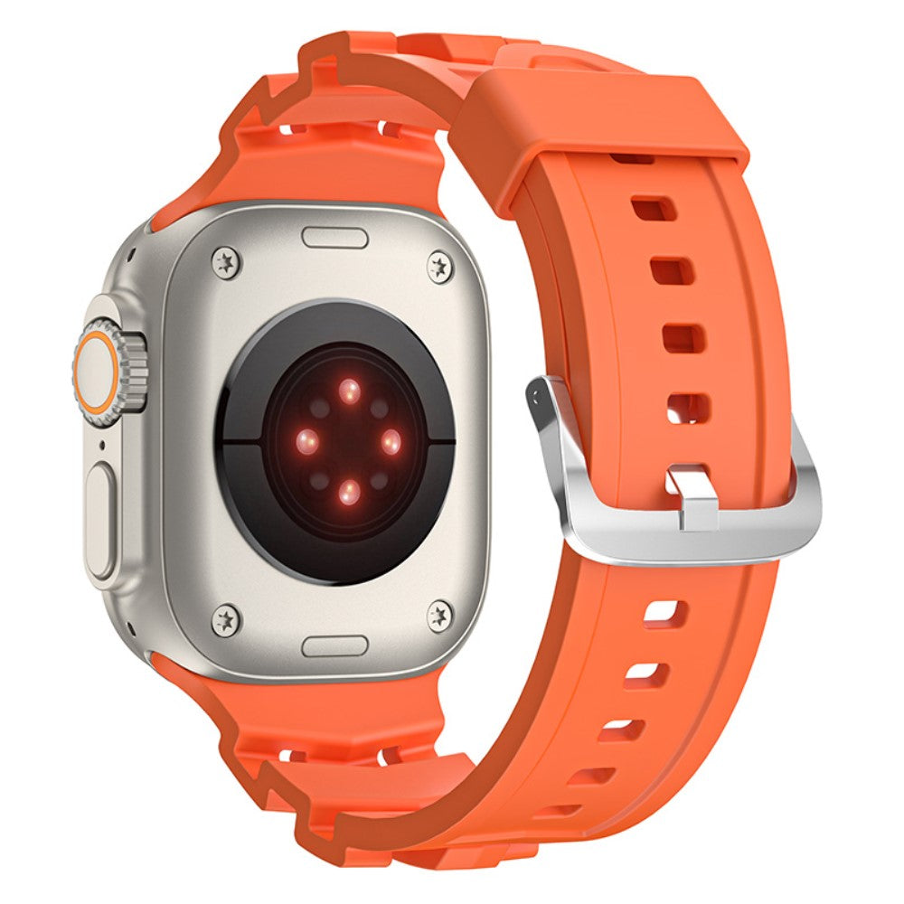 Mega Hårdfør Silikone Universal Rem passer til Apple Smartwatch - Orange#serie_2