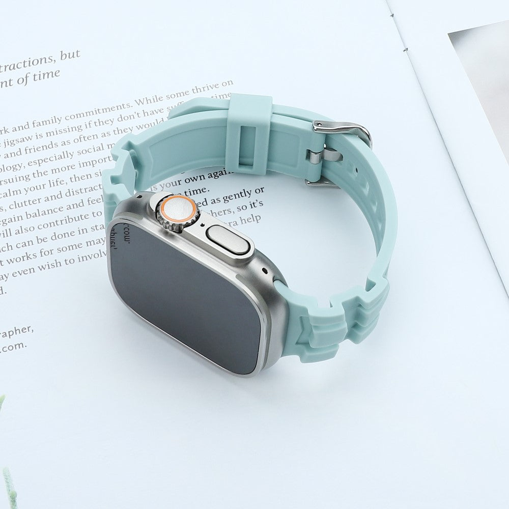 Mega Hårdfør Silikone Universal Rem passer til Apple Smartwatch - Grøn#serie_7