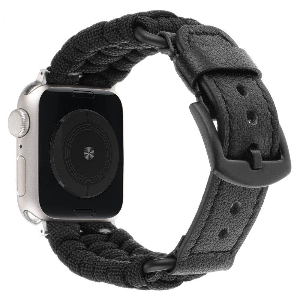 Mega Elegant Ægte Læder Universal Rem passer til Apple Smartwatch - Sort#serie_1