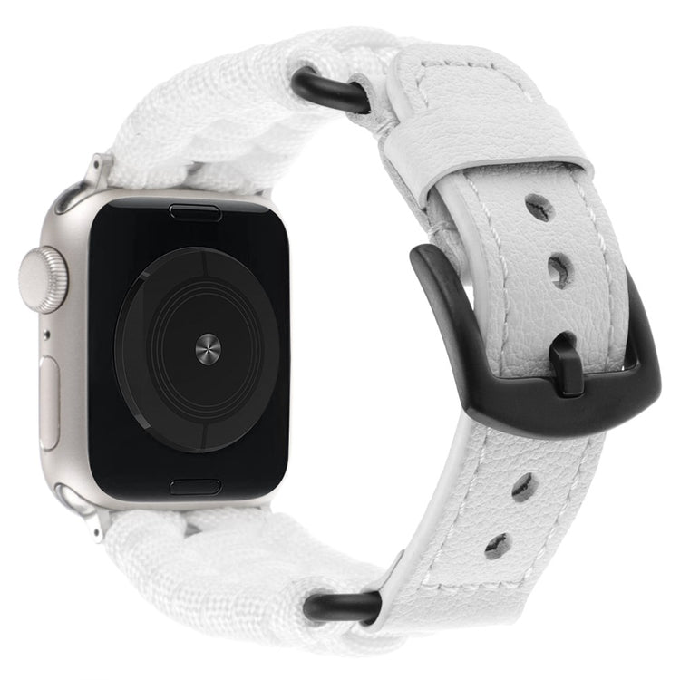Mega Elegant Ægte Læder Universal Rem passer til Apple Smartwatch - Hvid#serie_2