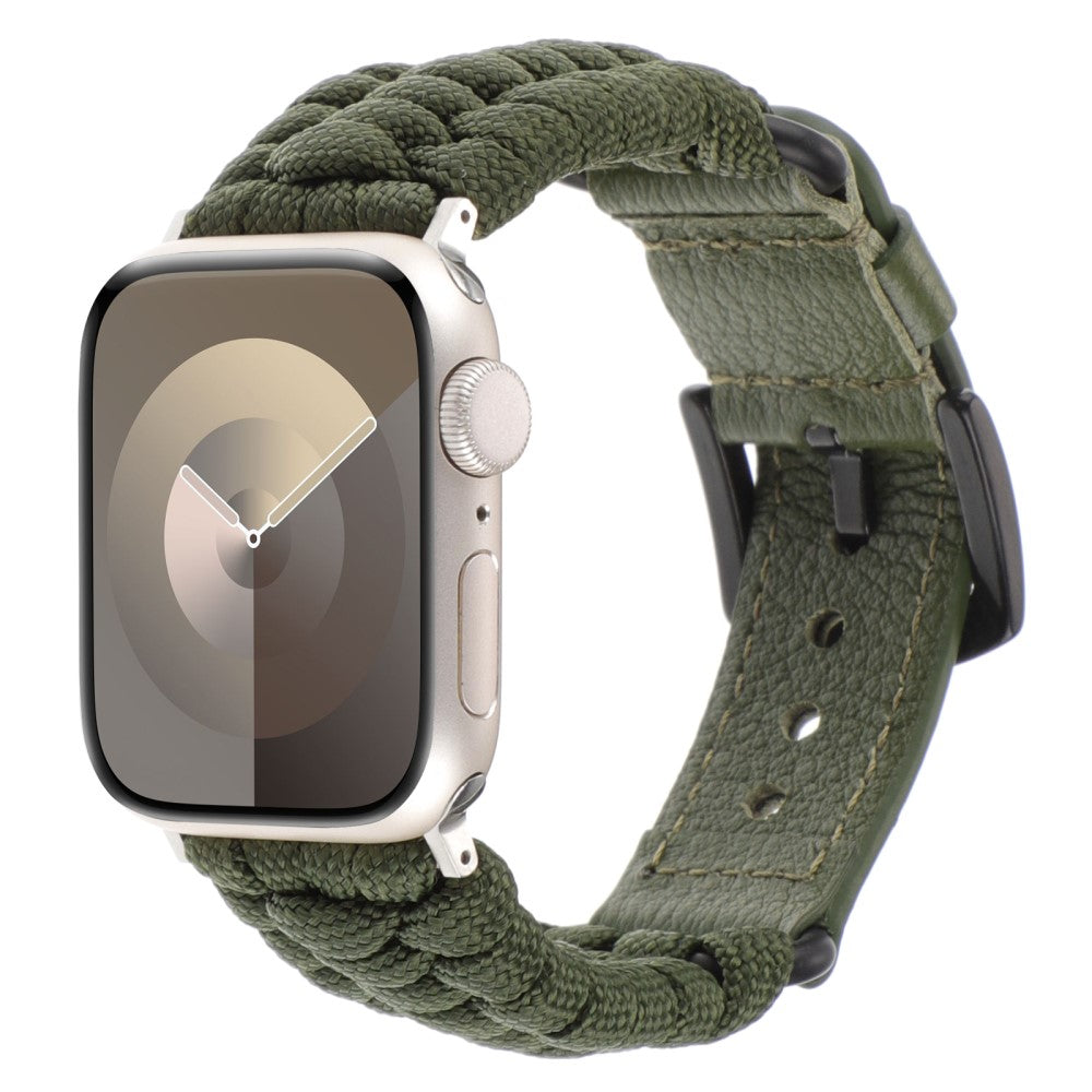 Mega Elegant Ægte Læder Universal Rem passer til Apple Smartwatch - Grøn#serie_4