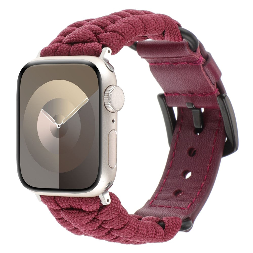 Mega Elegant Ægte Læder Universal Rem passer til Apple Smartwatch - Rød#serie_5