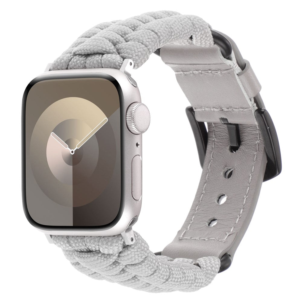 Mega Elegant Ægte Læder Universal Rem passer til Apple Smartwatch - Sølv#serie_6
