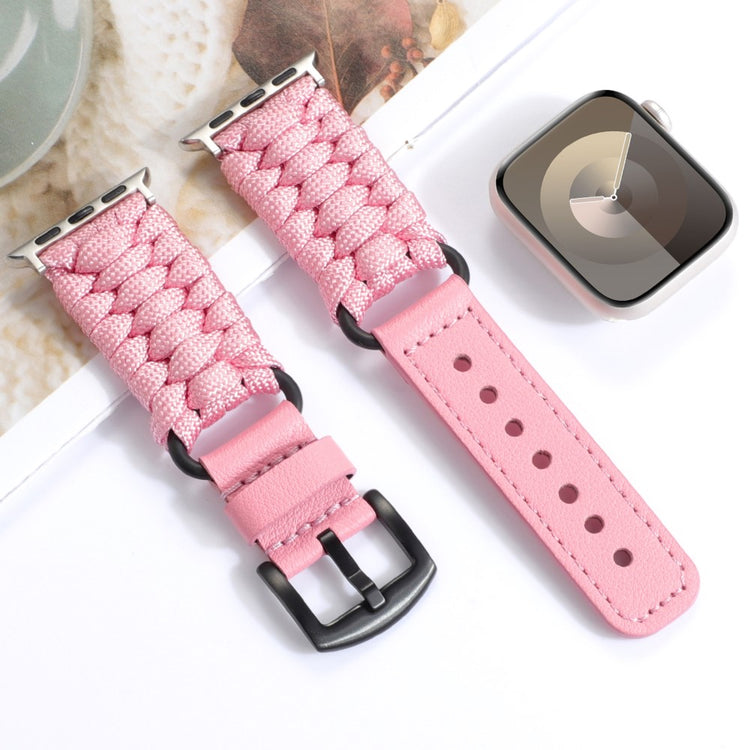 Mega Elegant Ægte Læder Universal Rem passer til Apple Smartwatch - Pink#serie_7