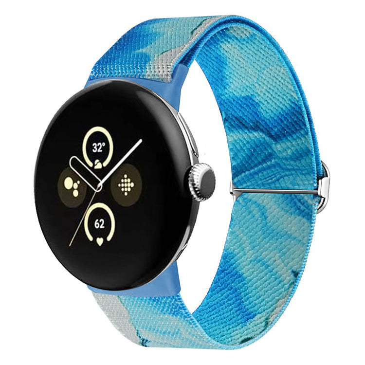 Nylon Universal Rem passer til Google Pixel Watch / Google Pixel Watch 2 - Blå#serie_1