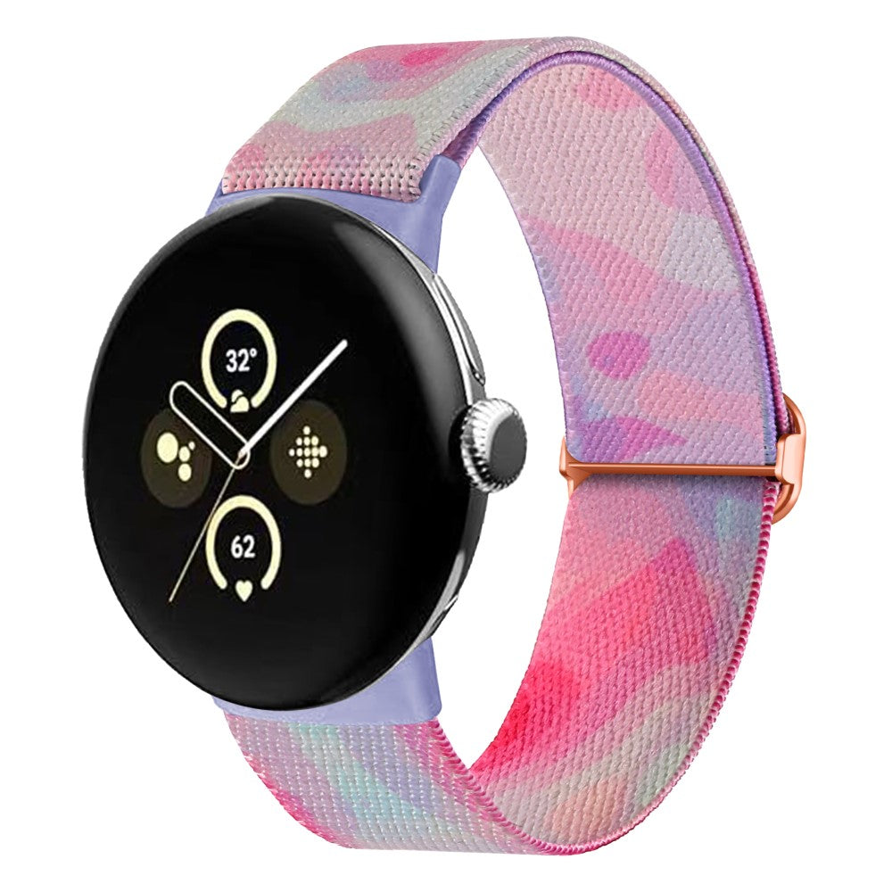 Nylon Universal Rem passer til Google Pixel Watch / Google Pixel Watch 2 - Lilla#serie_6