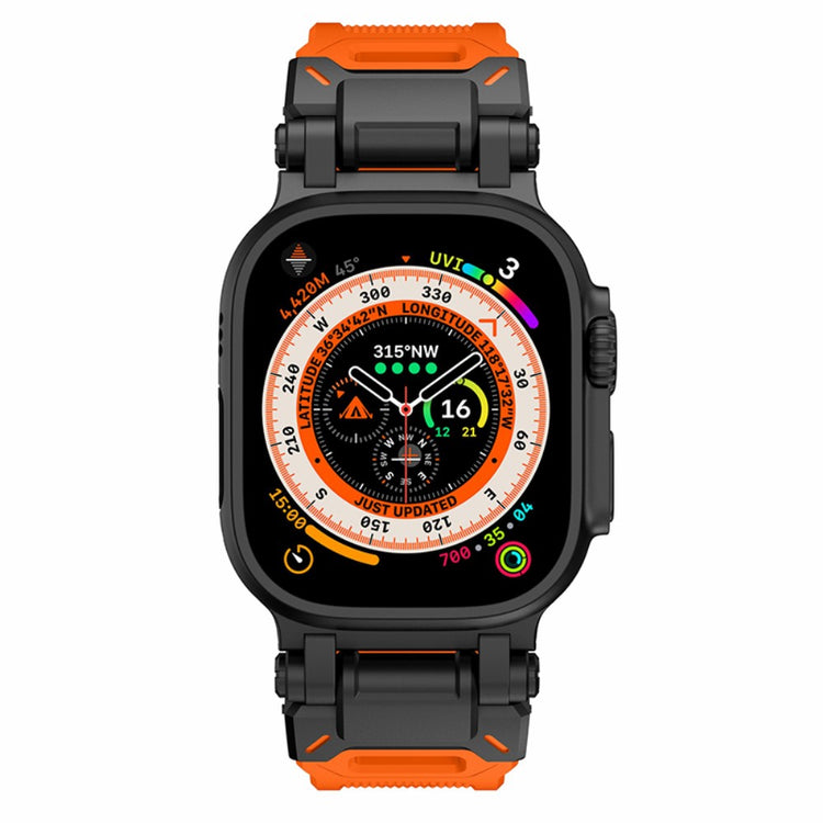 Rigtigt Fint Silikone Universal Rem passer til Apple Smartwatch - Orange#serie_3