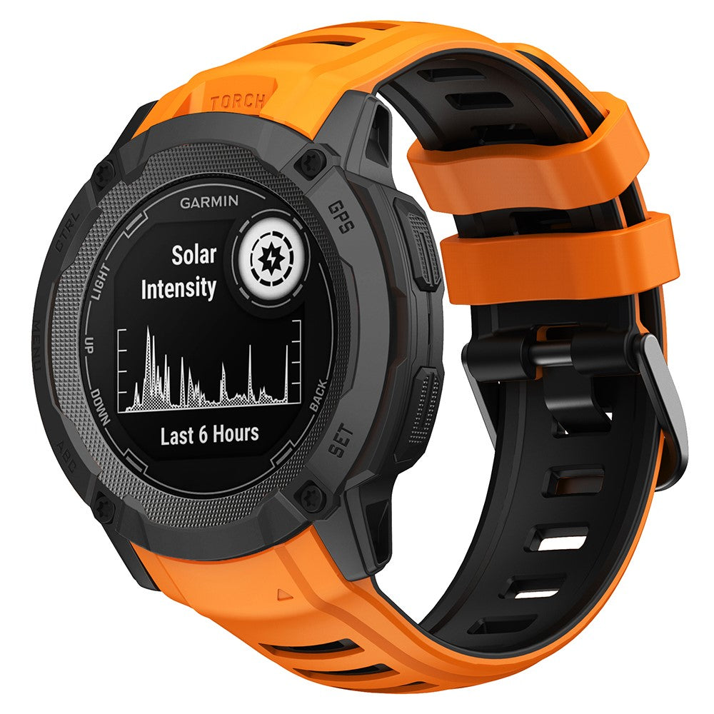 Rigtigt Holdbart Silikone Rem passer til Garmin Instinct 2X - Orange#serie_1