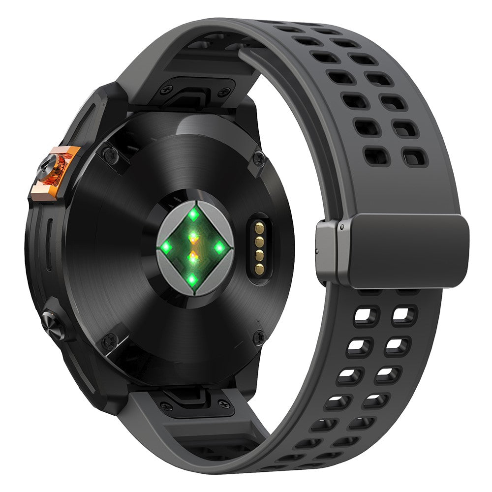 Silikone Universal Rem passer til Garmin Fenix 7X / Garmin Fenix 7X Pro - Sort#serie_8