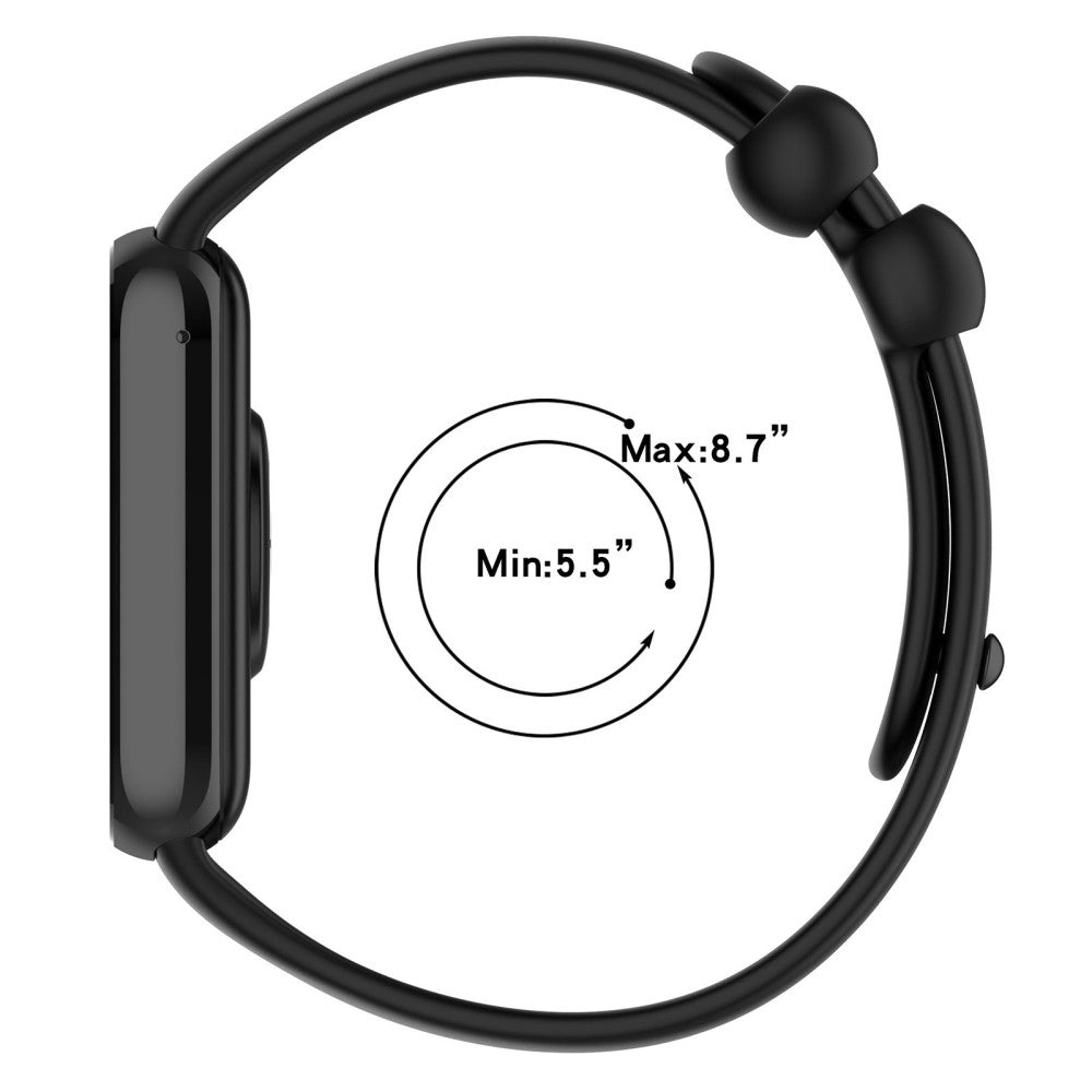 Vildt Holdbart Silikone Rem passer til Xiaomi Smart Band 8 Pro - Sølv#serie_3