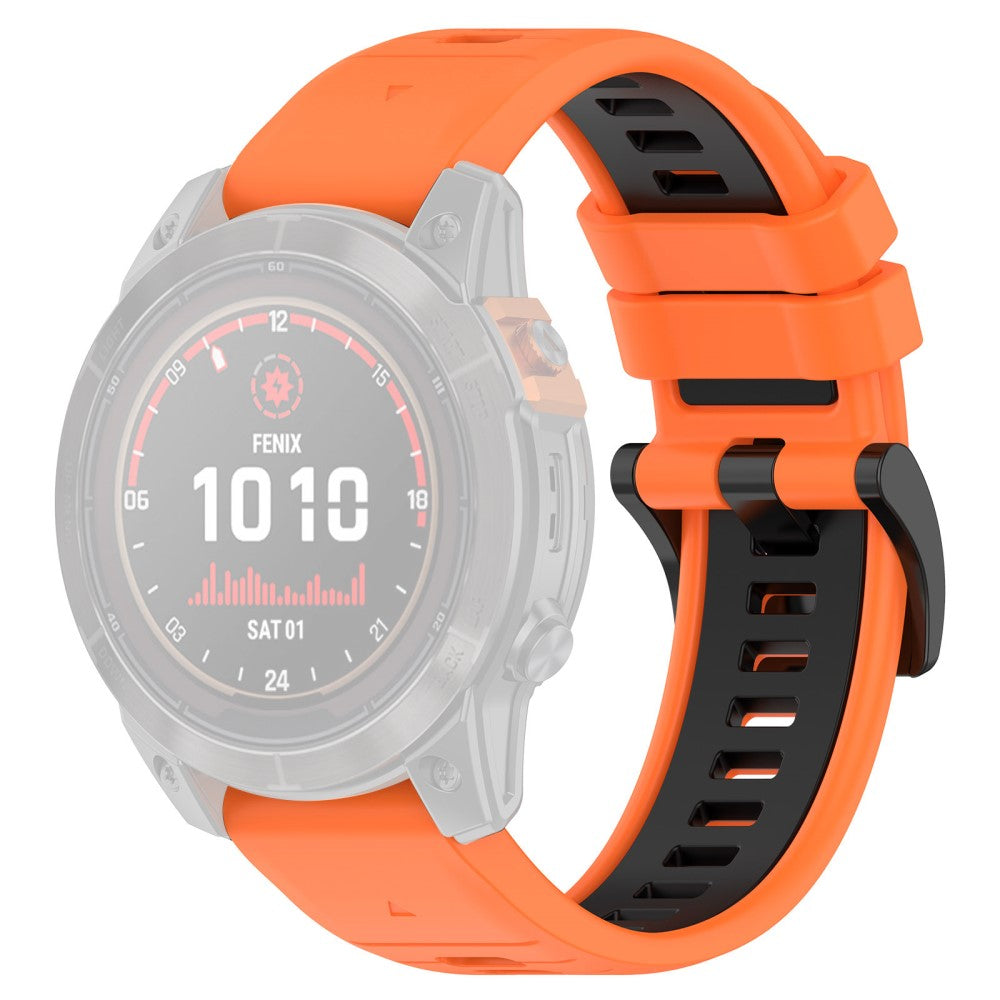 Super Pænt Silikone Universal Rem passer til Garmin Smartwatch - Orange#serie_1