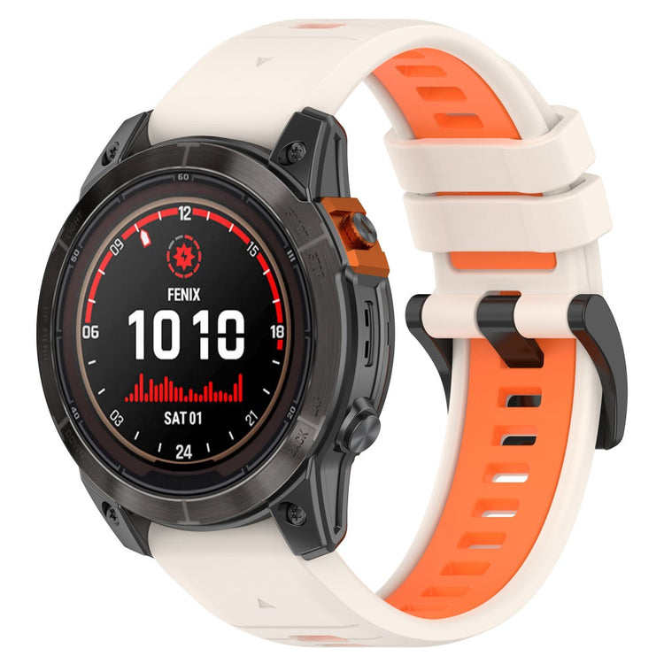 Super Pænt Silikone Universal Rem passer til Garmin Smartwatch - Orange#serie_10