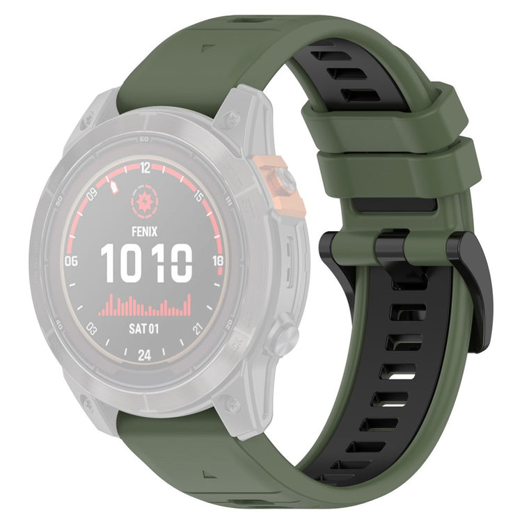 Rigtigt Kønt Silikone Universal Rem passer til Garmin Smartwatch - Grøn#serie_2