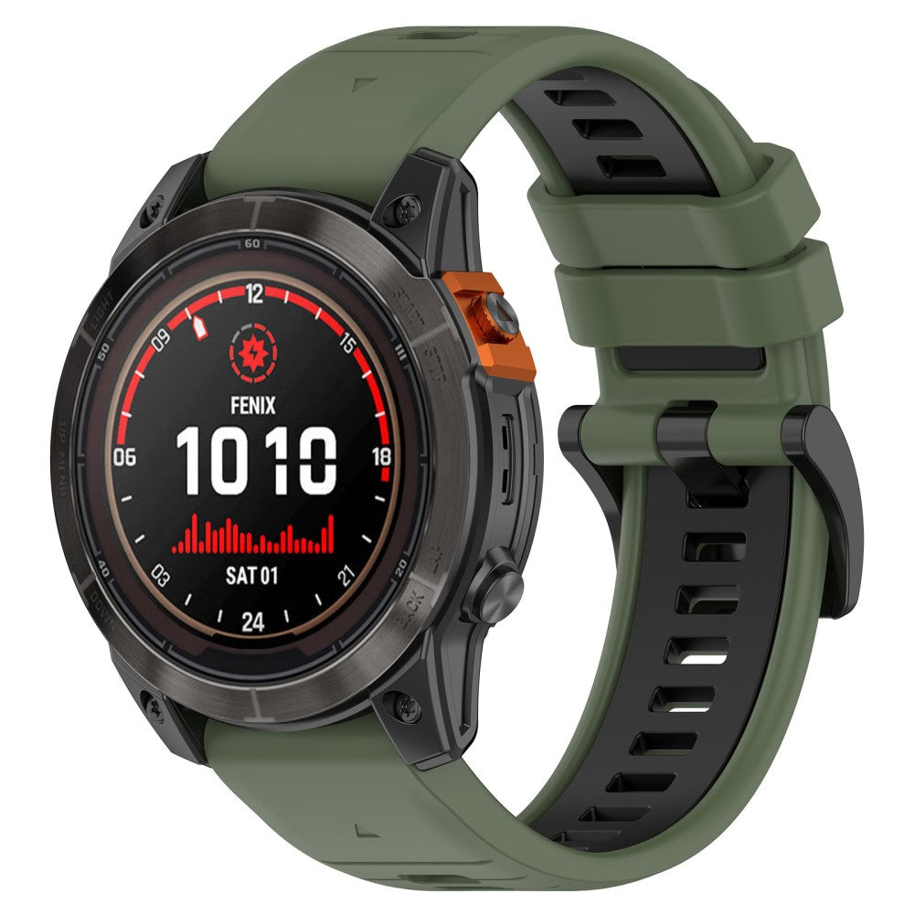 Rigtigt Kønt Silikone Universal Rem passer til Garmin Smartwatch - Grøn#serie_2