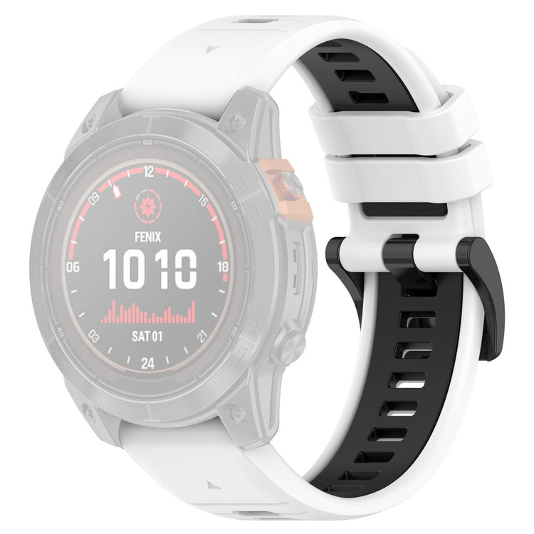 Rigtigt Kønt Silikone Universal Rem passer til Garmin Smartwatch - Hvid#serie_3