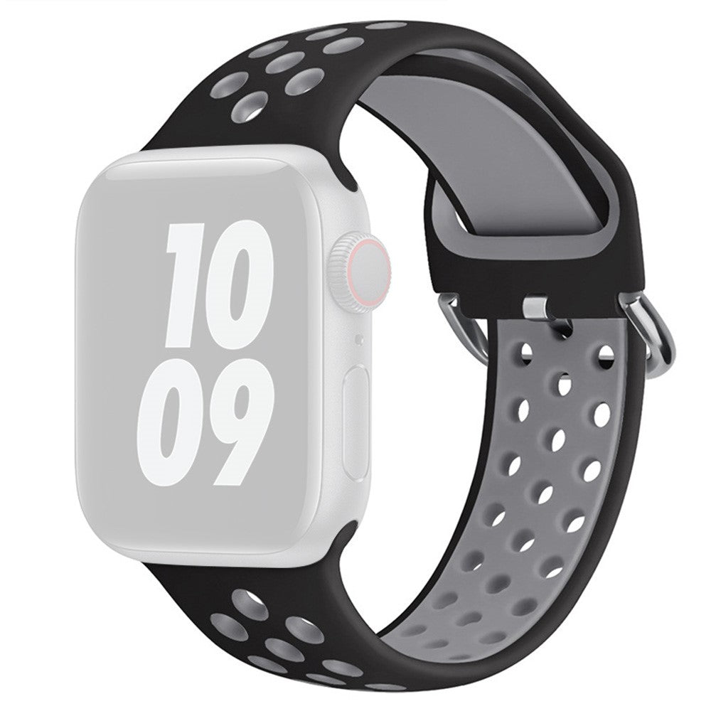 Vildt Slidstærk Silikone Universal Rem passer til Apple Smartwatch - Sølv#serie_9