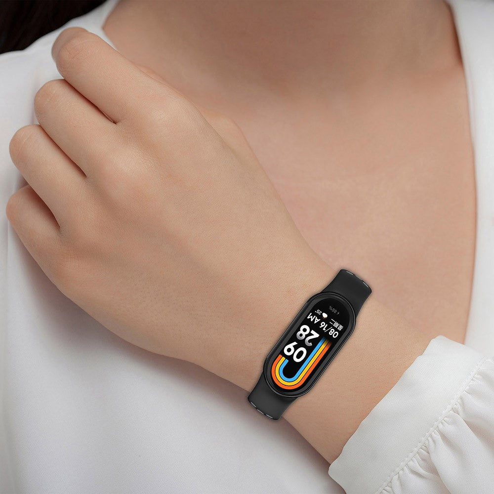 Fremragende Silikone Rem passer til Xiaomi Smart Band 8 - Grøn#serie_10