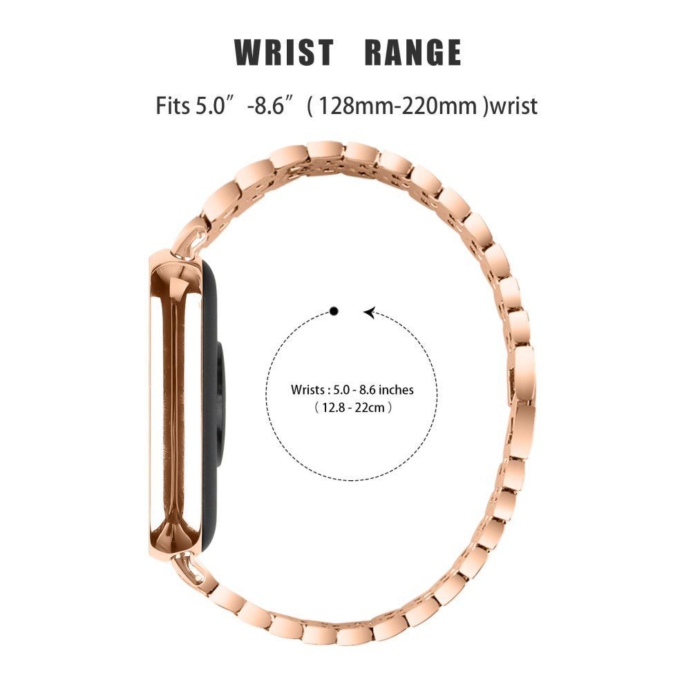 Helt Vildt Holdbart Rhinsten Rem passer til Xiaomi Smart Band 8 Pro - Pink#serie_4