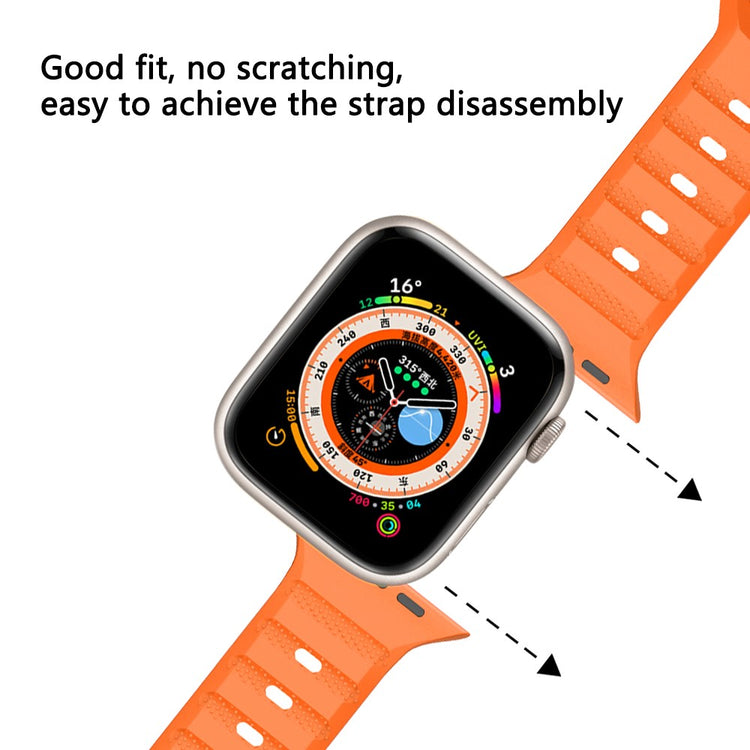Superflot Silikone Universal Rem passer til Apple Smartwatch - Sort#serie_1
