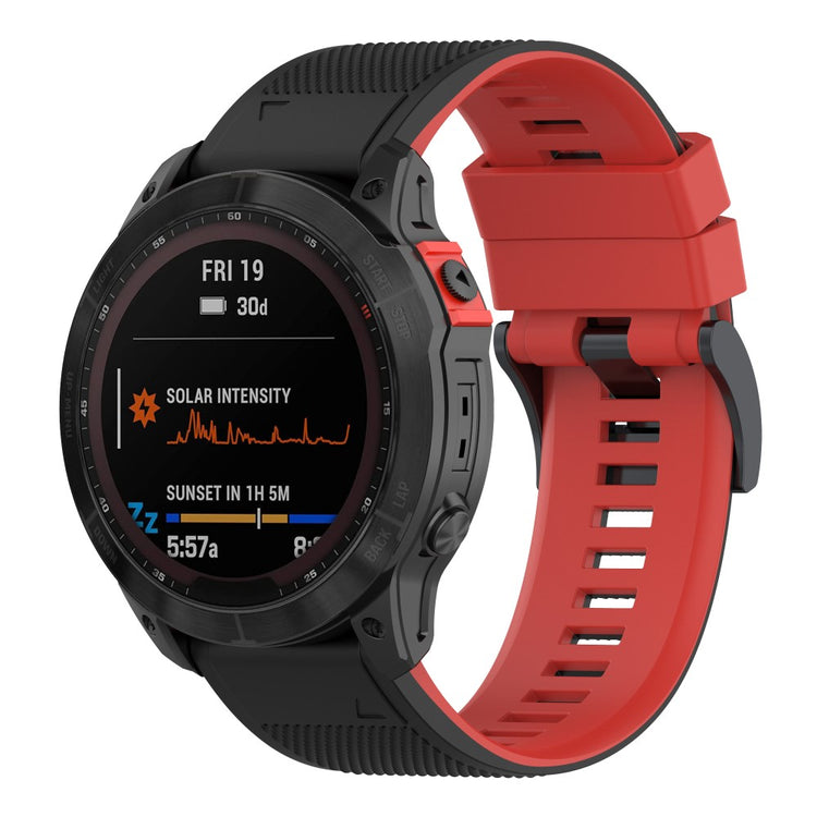 Vildt Fantastisk Silikone Universal Rem passer til Garmin Smartwatch - Rød#serie_4