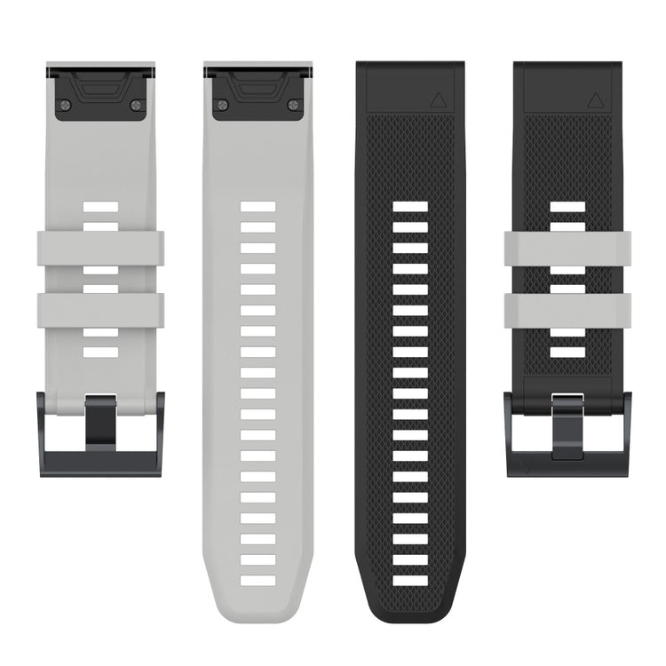 Vildt Fantastisk Silikone Universal Rem passer til Garmin Smartwatch - Sølv#serie_5