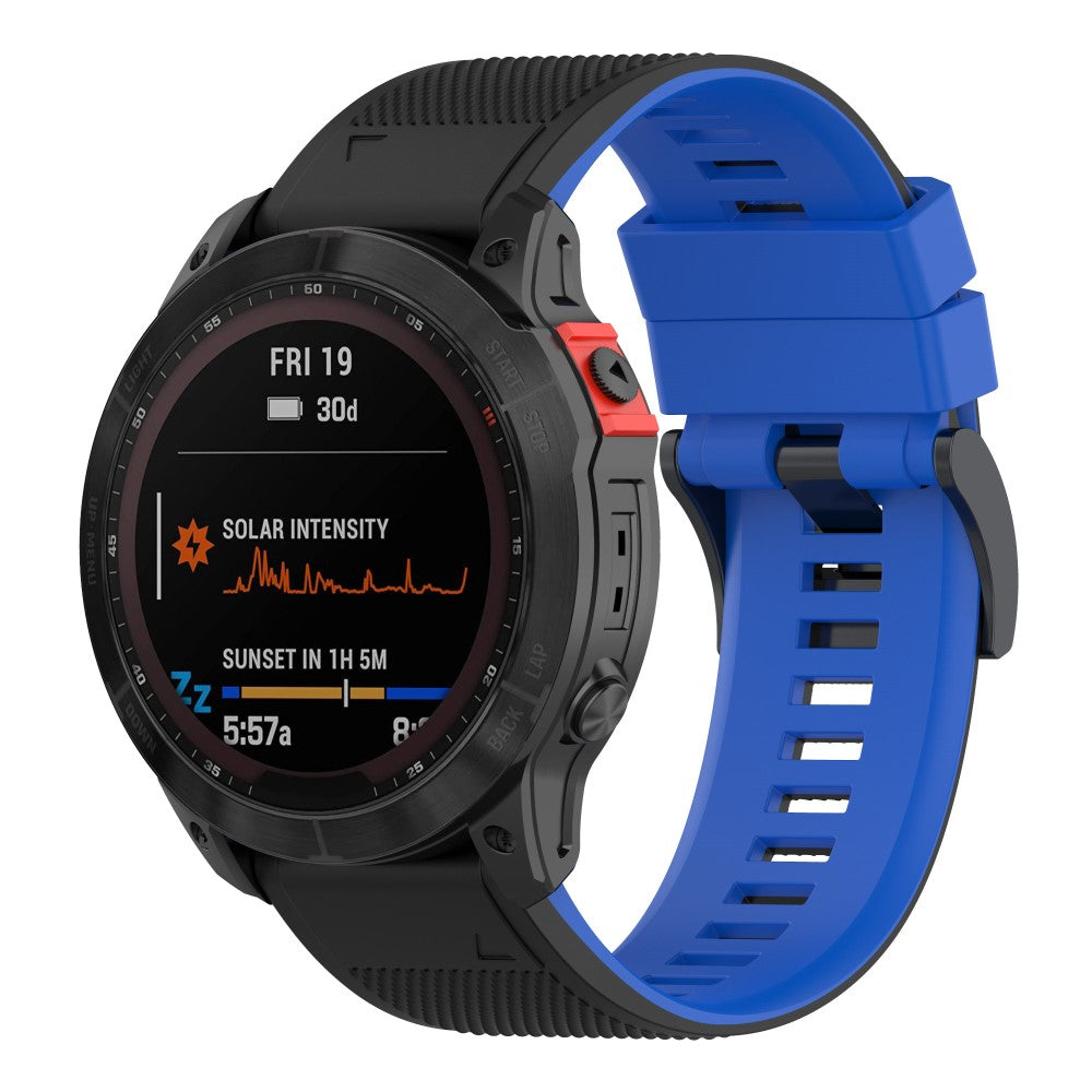 Vildt Fantastisk Silikone Universal Rem passer til Garmin Smartwatch - Blå#serie_6