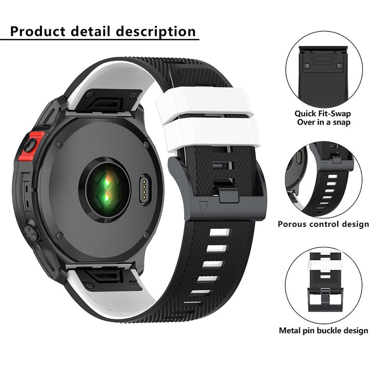 Vildt Fantastisk Silikone Universal Rem passer til Garmin Smartwatch - Rød#serie_9