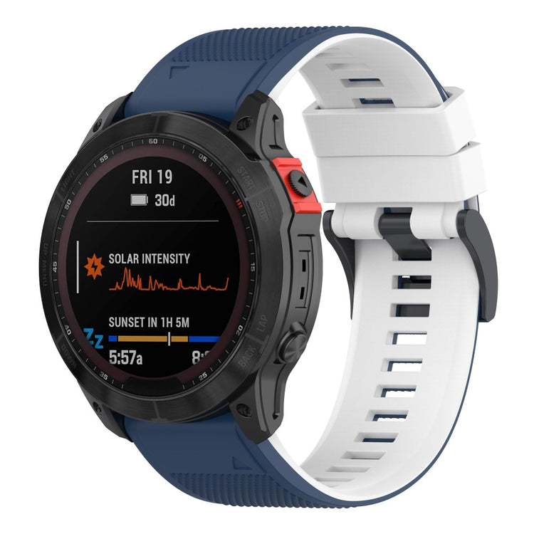 Vildt Fantastisk Silikone Universal Rem passer til Garmin Smartwatch - Blå#serie_11