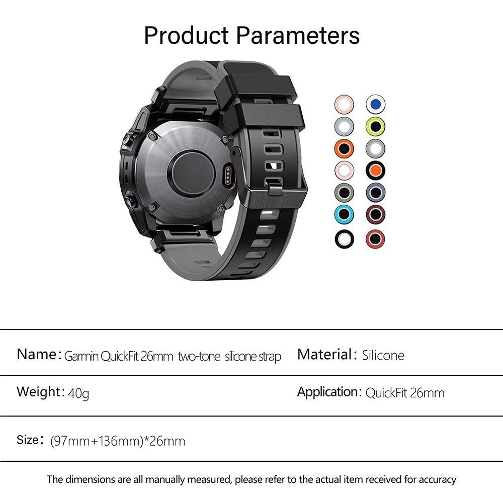 Vildt Rart Silikone Universal Rem passer til Garmin Smartwatch - Hvid#serie_2