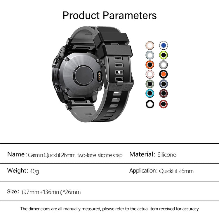 Vildt Rart Silikone Universal Rem passer til Garmin Smartwatch - Sølv#serie_5
