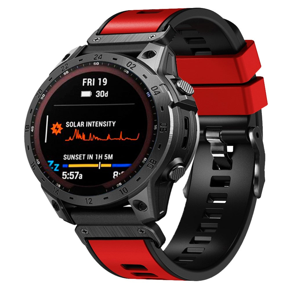 Vildt Rart Silikone Universal Rem passer til Garmin Smartwatch - Rød#serie_6