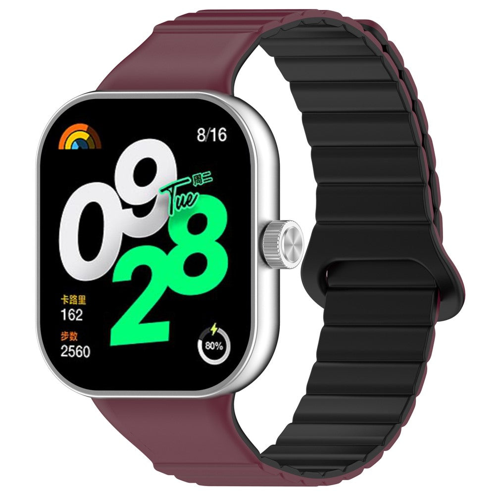 Silikone Universal Rem passer til Xiaomi Smart Band 8 Pro / Xiaomi Redmi Watch 4 - Rød#serie_3