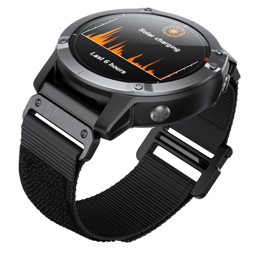 Vildt Fantastisk Nylon Universal Rem passer til Garmin Smartwatch - Sort#serie_1