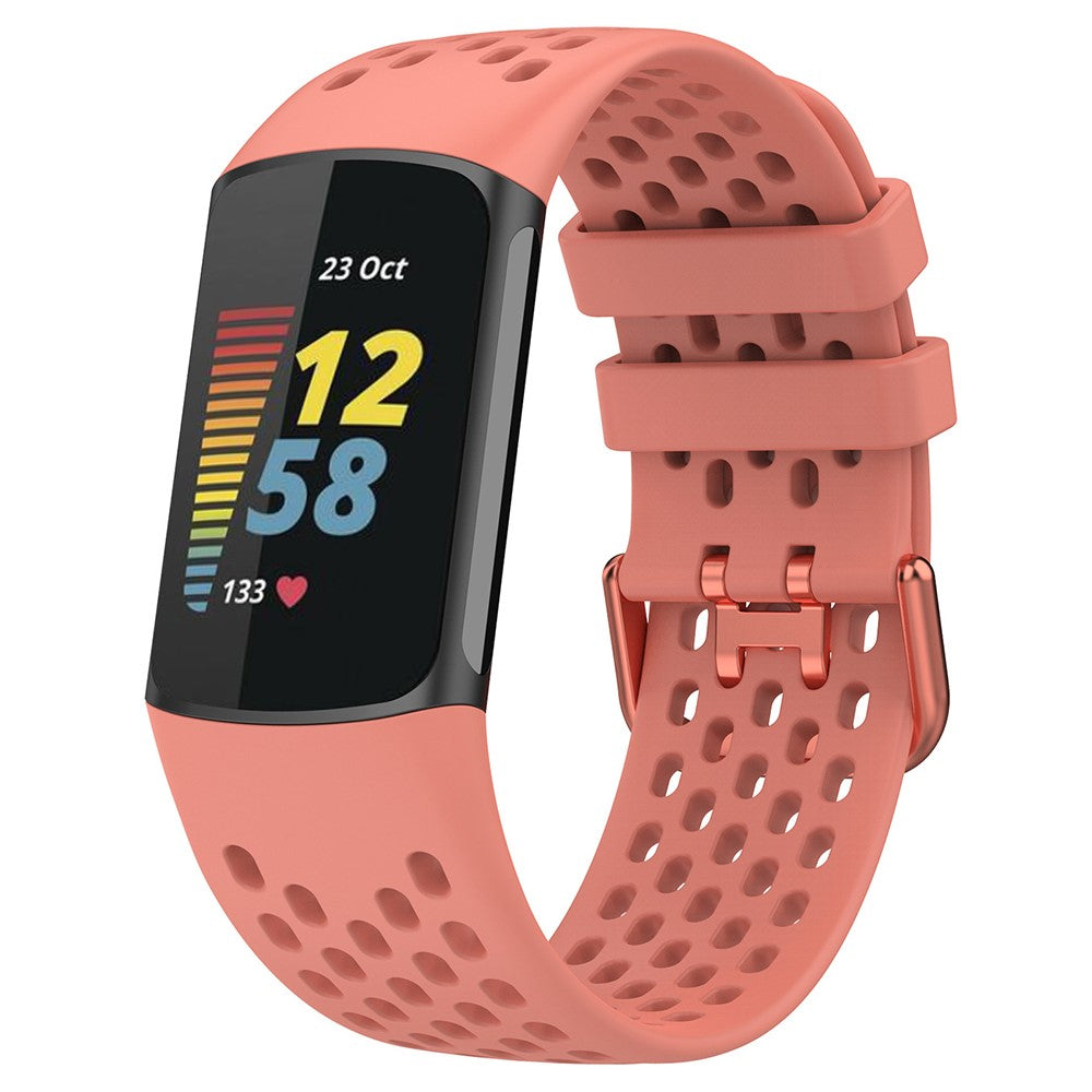 Silikone Universal Rem passer til Fitbit Charge 5 / Fitbit Charge 6 - Pink#serie_3