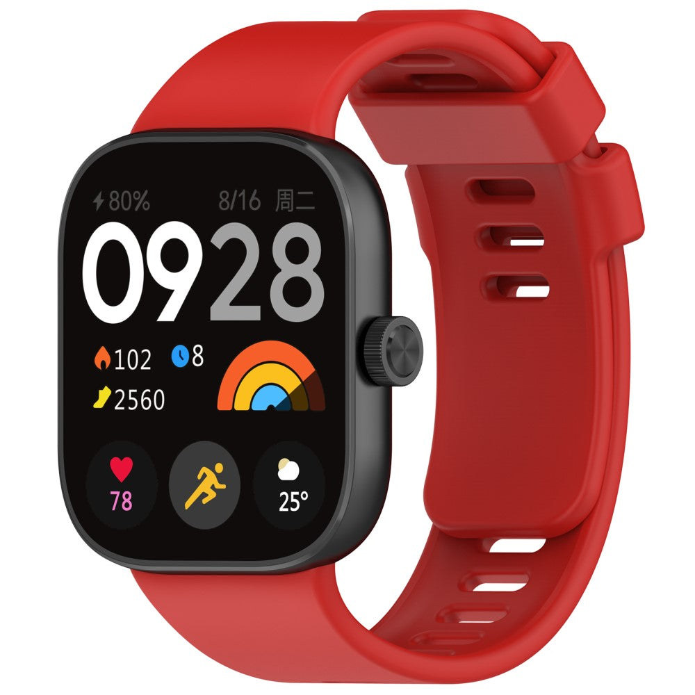 Silikone Universal Rem passer til Xiaomi Redmi Watch 4 / Xiaomi Band 8 Pro - Rød#serie_5