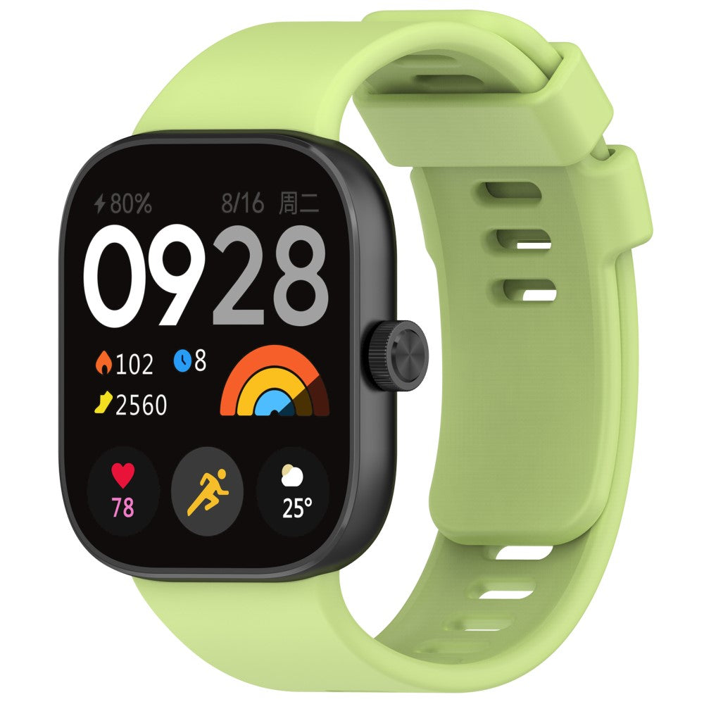 Silikone Universal Rem passer til Xiaomi Redmi Watch 4 / Xiaomi Band 8 Pro - Grøn#serie_7